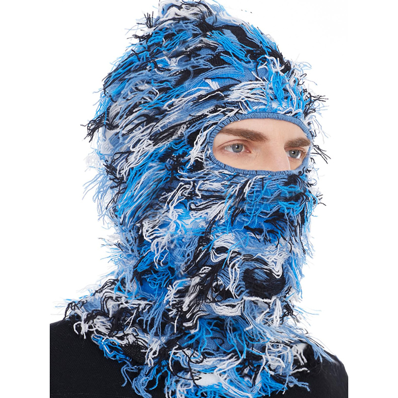 JX Custom One Eye Mask Knit Full Face Shiesty Mask Fuzzy Ski