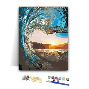 Diy Oil Painting By Number Kit With 7 Colors Adult Painting By Numbers Canvas Drawing With Brushes