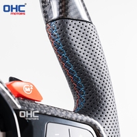 Volant sport en cuir personnalisé en fibre de carbone véritable pour BMW CS 2024 M3 F30 G20 G30 E60 E46 E90 M5 F10 Ohc