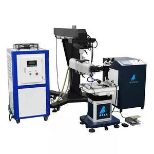 YAG laser point welding aluminum steel metal 200w 300w 400w QCW lithium battery fiber laser welding machine for mould repair