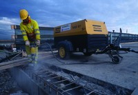 Compresseur d'air à vis portable diesel lubrifié AtlasCopco XRS846 CD 830CFM 17 Bar