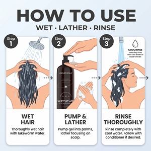 Shampoo équilibrant pour le cuir chevelu pour femmes et hommes, réduit l'accumulation, acide salicylique, antipelliculaire, clarifiant, rafraîchissant, pH 4,5-6,5, sec - Product Image 4