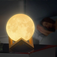 Lampe de nuit LED à lumière chaude en bois 3D créative de luxe pour la décoration de la maison, cadeaux de Noël pour les fêtes