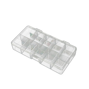 Новый модный пластиковый ящик для хранения с 10 ячейками, прозрачный прямоугольный ящик с крышкой - Product Image 1