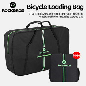 ROCKBROS Sac de chargement de vélo <span class=keywords><strong>pliable</strong></span> grande capacité <span class=keywords><strong>Housse</strong></span> de protection de vélo étanche pour l'extérieur avec sac de rangement - Product Image 2