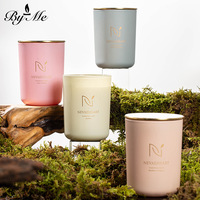 Bougie aromatique en cire de soja couleur Morandi, diffuseur de parfum pour la maison et la chambre, sans fumée, coffret cadeau d'anniversaire