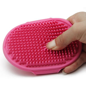 Masaje calmante de mano, cepillo de baño de goma para mascotas, lavado de pelo para gatos, cepillo de champú para mascotas con correa ajustable - Product Image 4