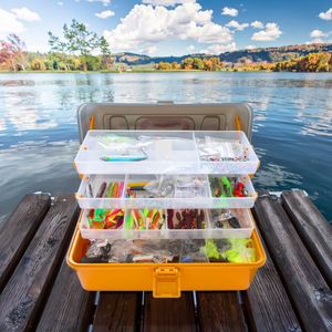 Kit de Señuelos de Pesca de 415 Piezas, Señuelos Artificiales Crankbait, Minnow, Popper, Vib, Duros y Blandos, Duraderos, de ABS - Product Image 1