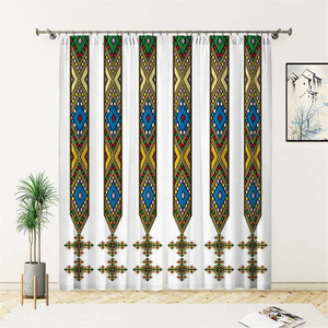 Style éthiopien OEM personnalisé fibre de polyester de haute qualité culture érythrée rideau éthiopien et érythréen qualité hôtel <span class=keywords><strong>Saba</strong></span> - Product Image 4