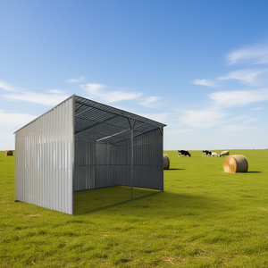 Abri pour bétail en métal galvanisé 12' x 20' (240 pi²) avec panneaux ondulés – Équipement d'élevage - Product Image 2