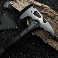 Hache à double lame en acier inoxydable de qualité industrielle, couteau tactique multifonctionnel pour la survie en plein air, couteau à hacher pour le camping