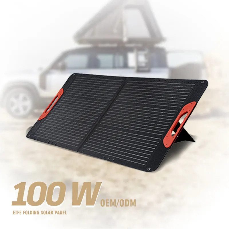 Reliable manufacturer High Quality products 100W Compact Foldable Solar Panel with Inverter