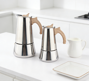 Vente directe usine – Cafetière expresso Moka en acier inoxydable, compatible induction, pour 2, 4, 6 ou 9 tasses - Product Image 5