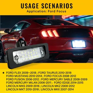 2x Bombillas LED Canbus sin error para luz de matrícula de Ford Mustang 2010 2011 2012 2013 2014, Focus, Fusion, Flex, <span class=keywords><strong>Taurus</strong></span> - Product Image 4