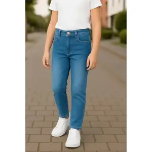 Jeans Adrenaline Girls, lavaggio medio, vestibilità dritta, vita alta, elasticizzati, blu, taglia 51973 - Product Image 1