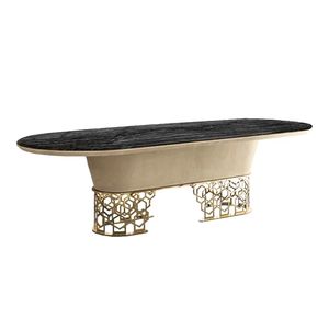 Mesa y sillas de comedor de restaurante de diseño moderno de lujo para el hogar italiano - Product Image 6