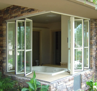 Fenêtres pliantes en aluminium et verre à grande ventilation, modernes et minimalistes, insonorisées, pour appartements, villas, usage extérieur et extérieur
