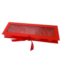 Boîte cadeau rigide recyclable de haute qualité pour bébé, avec lettres et fleurs, option logo personnalisé, vente chaude