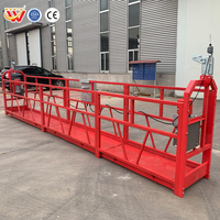 Plateforme suspendue par câbles ZLP800 220V 380V 415V peinte par pulvérisation, plateforme de travail 800KG pour l'installation de murs-rideaux en hauteur