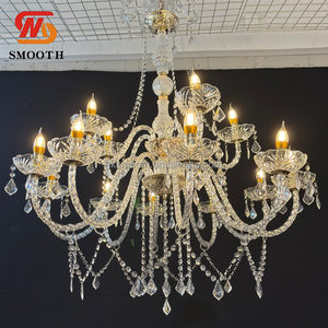 Lustre LED en cristal élégant de haute qualité pour décorations de cérémonie et de fête, lumières de mariage raffinées - Product Image 1