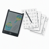Tablette de dessin LCD 8,5 pouces pour enfants, planche à dessin transparente avec 4 cartes pour une utilisation en classe