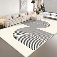 Tapis doux imprimé abstrait pour salon, imitation cachemire, résistant aux taches, pour chambre à coucher