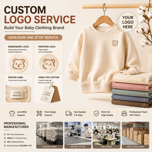 Sudadera de Algodón para Bebés, Suéter Infantil con Cuello Redondo, Tejido Suave de Clase A, Fabricación OEM/ODM, Venta al Por Mayor - Product Image 3