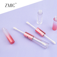 Tubes de brillant à lèvres double face vides, rechargeables, pour rouge à lèvres liquide, en plastique, avec mécanisme rotatif, dégradé, 2-en-1, avec bouchon