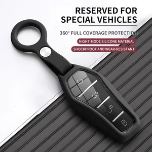 Housse de protection pour clé de voiture en caoutchouc de silicone liquide pour BYD Han EV Dolphin Song Plus DMI Seagull Yuan UP Qin Pro Seal <span class=keywords><strong>06</strong></span> <span class=keywords><strong>Escort</strong></span> 7 Tang L - Product Image 6