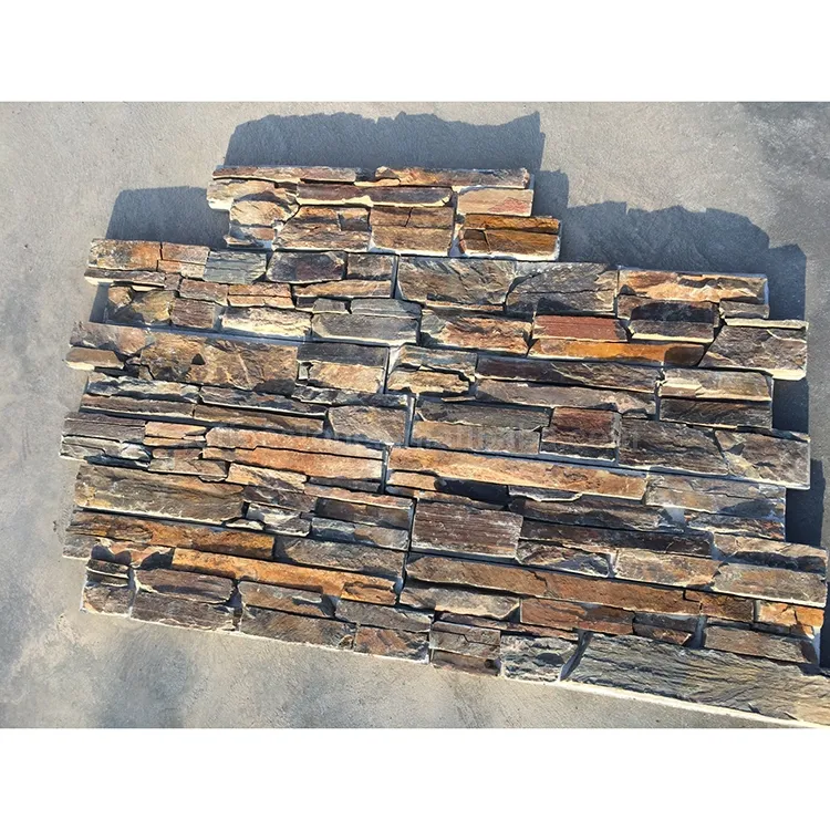 Brown Cement Slate Culture Stone Wall Tile