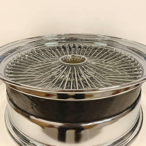 All Silver Chrome Steel Wire <strong>Wheels</strong> 150/100/72 <strong>Spokes</strong> Cross/Straight 13/14/15/17/18/20/22 Classic Car Rims Wholesale - Product Image 5