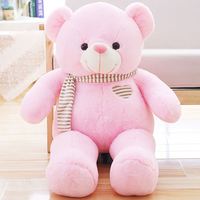 Ours en peluche rose en peluche en gros avec remplissage en coton PP