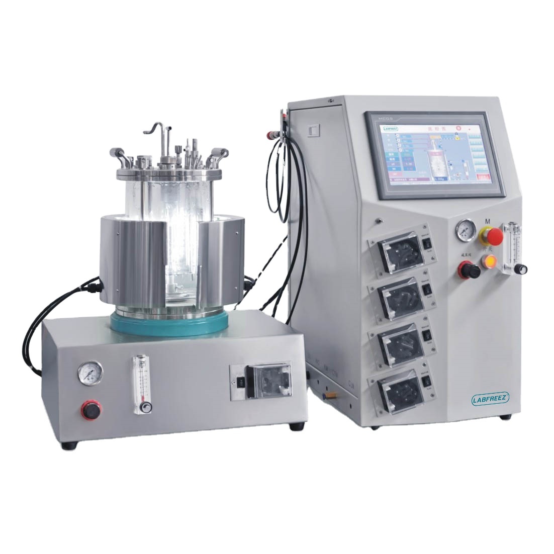 Illuminated Glass Fermentation Tank, Photo Bioreactor BIOF-P SERIES