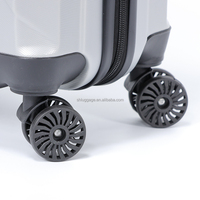 Ensemble de 3 valises légères de luxe en ABS avec roulettes pivotantes, design épuré, fermeture éclair, pour voyages aéroportuaires unisexe, direct usine