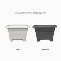 Jardinière carrée minimaliste nordique Lily, pot de fleurs moderne pour intérieur et extérieur, conteneur en plastique robuste pour plantes succulentes, jardinières économiseuses d'eau