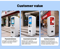 Quiosco de Autoservicio con Lector de Tarjetas e Impresora Integrada para Pagos y Registro, Pantalla Táctil Interactiva, Estación de Información Inteligente