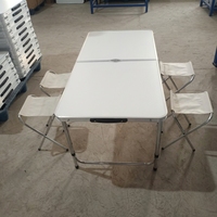 Table pliante en aluminium sûre et pliable avec pieds antidérapants pour le camping, la plage, les barbecues, les fêtes, résistante jusqu'à 80 kg