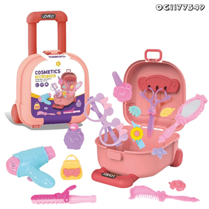 <span class=keywords><strong>Jeu</strong></span> de simulation de haute qualité pour enfants, <span class=keywords><strong>jeu</strong></span> de <span class=keywords><strong>maquillage</strong></span> pour filles, ensemble de <span class=keywords><strong>salon</strong></span> de coiffure et de beauté en plastique avec valise à vendre - Product Image 5