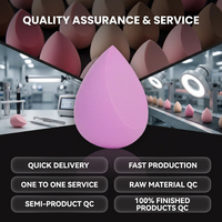 Éponge de maquillage Yalina YL001 super douce en polyuréthane hydrophobe - Forme goutte d'eau, sans latex, personnalisable OEM/ODM, 20+