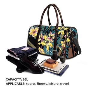 Bolso de lona con diseño Floral polinesio expandible, bolso de hombro grande para fin de semana, bolso de noche para hombre y <span class=keywords><strong>mujer</strong></span>, bolso de lona de mano para gimnasio - Product Image 2