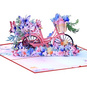 Cartes <span class=keywords><strong>de</strong></span> félicitations <span class=keywords><strong>de</strong></span> <span class=keywords><strong>mariage</strong></span> à vélo Cartes <span class=keywords><strong>de</strong></span> festival en papier Cartes <span class=keywords><strong>de</strong></span> voeux pop-up 3D - Product Image 1