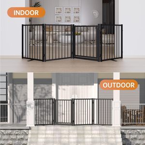 Barrière autoportante facile à assembler pour escaliers, décoration intérieure et extérieure Barrières de séparation Clôture - Product Image 1