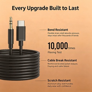 <span class=keywords><strong>Cable</strong></span> Adaptador de Audio Tipo-C <span class=keywords><strong>a</strong></span> 3.5mm de Alta Calidad y Carga Rápida para Phone 17 Pro Max para Samsung - Product Image 3