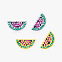 2026 Zomer Nieuwe 925 Sterling Zilver Leuke Fruit Watermeloen Mode Vrouwelijke Stud Oorbellen voor Vrouwen Meisjes Prachtige Sieraden