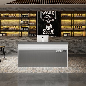Barra de <span class=keywords><strong>Bar</strong></span> Redonda de Estilo Industrial Retro, Diseño de Estación de Cócteles, Mostrador de Esquina para Restaurante, Hotel, <span class=keywords><strong>Bar</strong></span>, Tienda de Té con Leche - Product Image 4