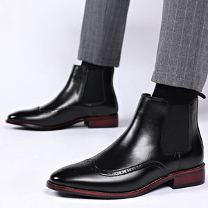 Nouvelles bottines Chelsea pour hommes, bottines à la mode, bottines décontractées pour hommes, bottines en cuir pour hommes - Product Image 5