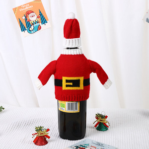 Décorations <span class=keywords><strong>de</strong></span> fête <span class=keywords><strong>de</strong></span> noël noël bouteille <span class=keywords><strong>de</strong></span> vin pull couverture <span class=keywords><strong>robe</strong></span> en tricot père noël renne bonhomme <span class=keywords><strong>de</strong></span> neige bouteille <span class=keywords><strong>de</strong></span> vin <span class=keywords><strong>robe</strong></span> chapeau couverture - Product Image 3