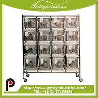 Étagère de lavage pour cages à lapins de laboratoire en acier inoxydable RB35-15
