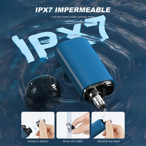 Tondeuse électrique pour poils du nez bleu saphir, rechargeable, lavable, autonomie de la batterie de 100 mAh à 300 mAh, 7 jours de fonctionnement, matériau ABS - Product Image 2