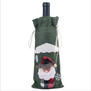 Artículos de Decoración Navideña 2019: Fundas para Botellas de Vino, Bolsas para Botellas de Vino Tinto y Champán, Decoraciones de Mesa - Product Image 4